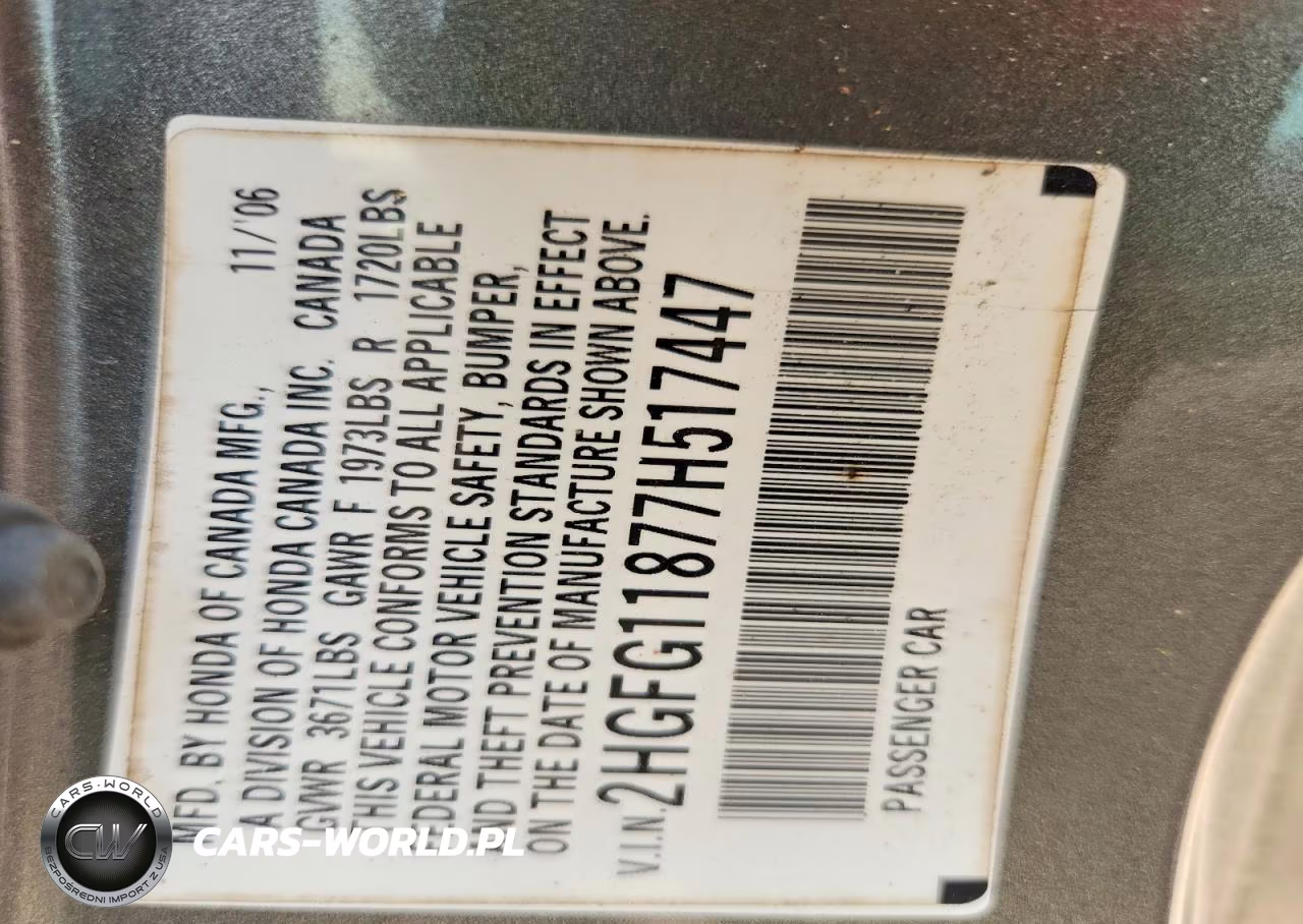 2007 Honda Civic Ex VIN:2HGFG11877H517447 - 12