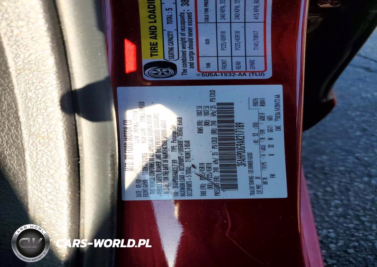 2010 Ford Fusion Sel VIN:3FAHP0JG9AR217189 - 12