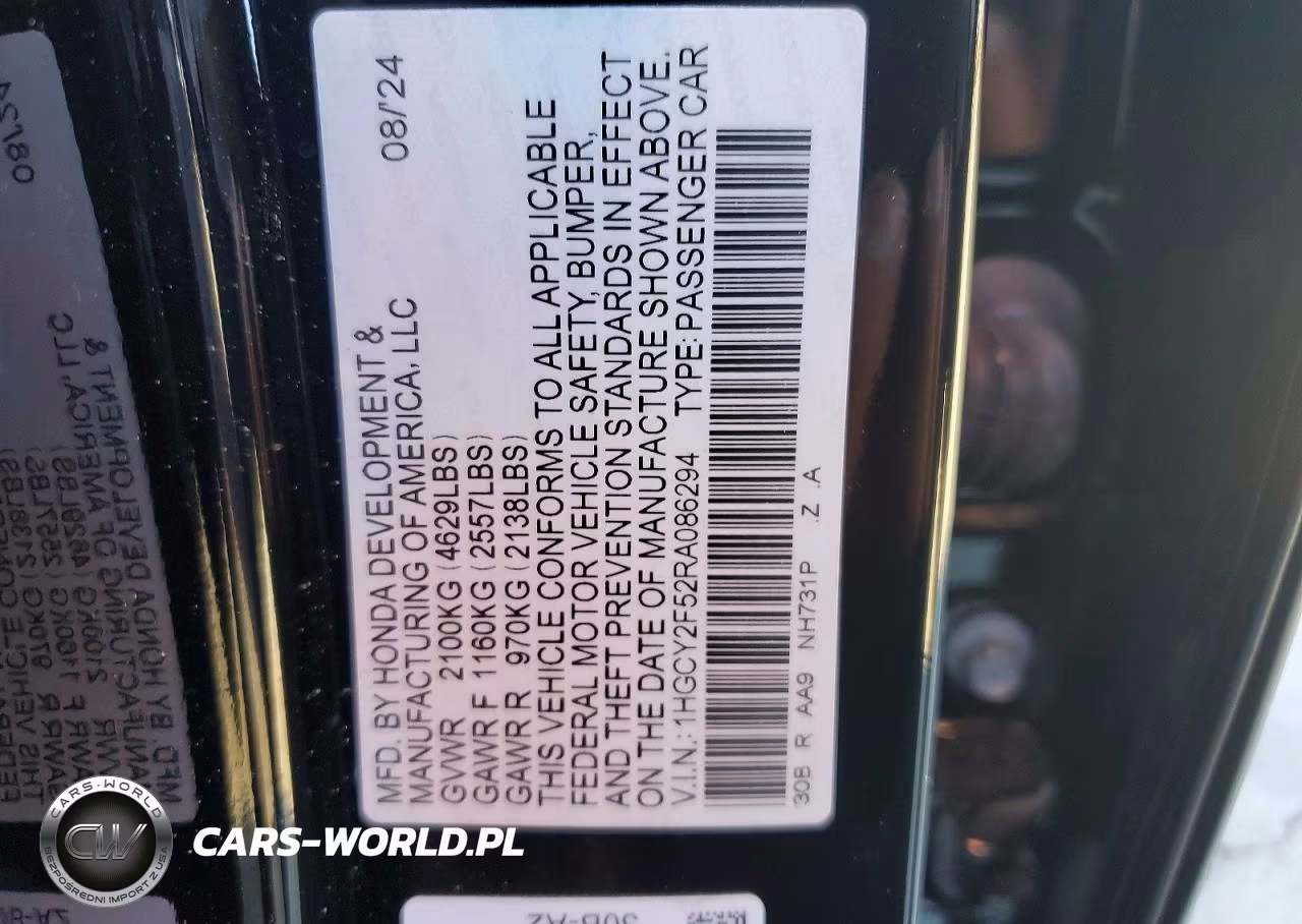 2024 Honda Accord Hybrid Sport VIN:1HGCY2F52RA086294 - 12