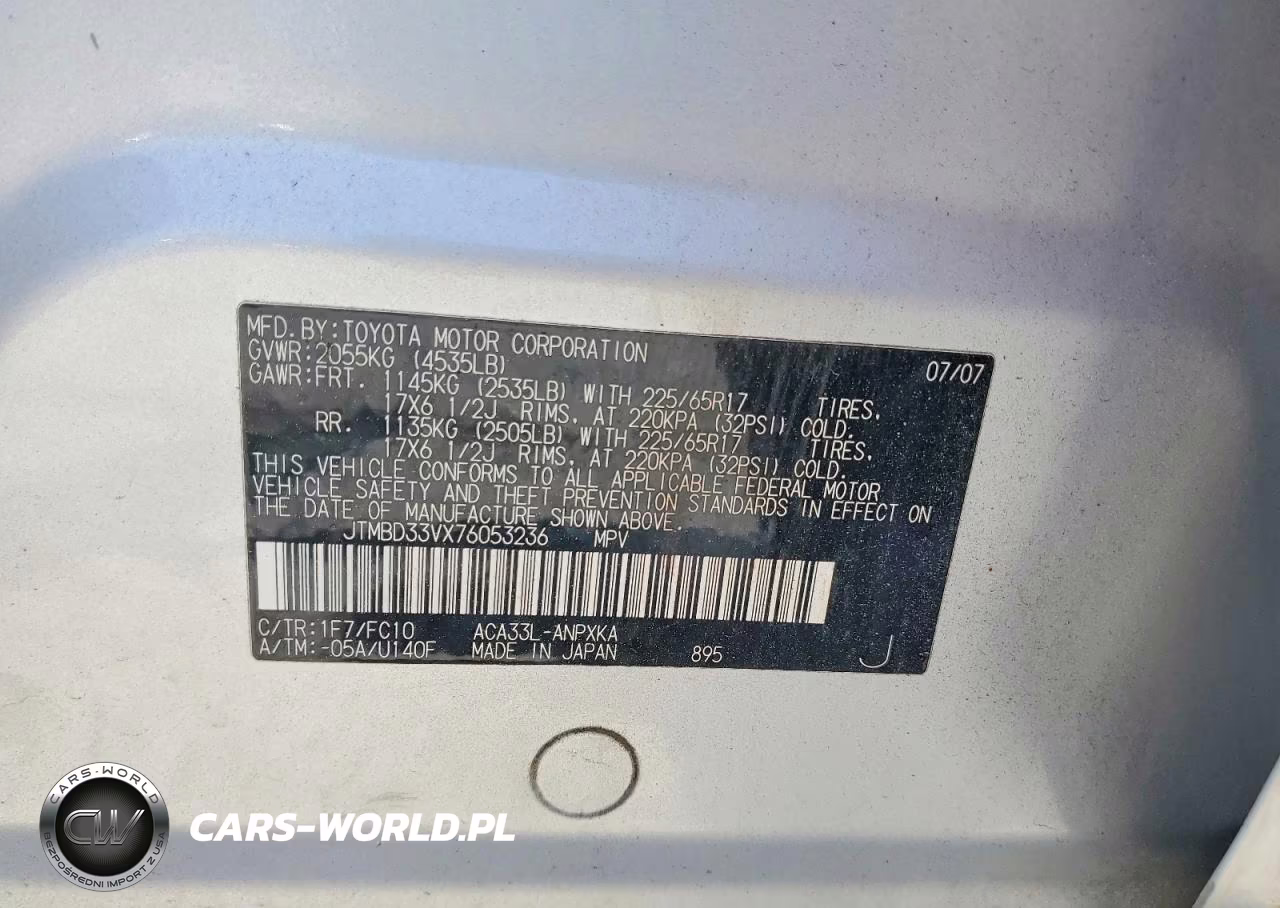 2007 Toyota Rav4 Base VIN:JTMBD33VX76053236 - 13