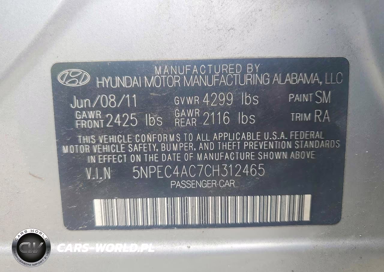 2012 Hyundai Sonata Limited VIN:5NPEC4AC7CH312465 - 13