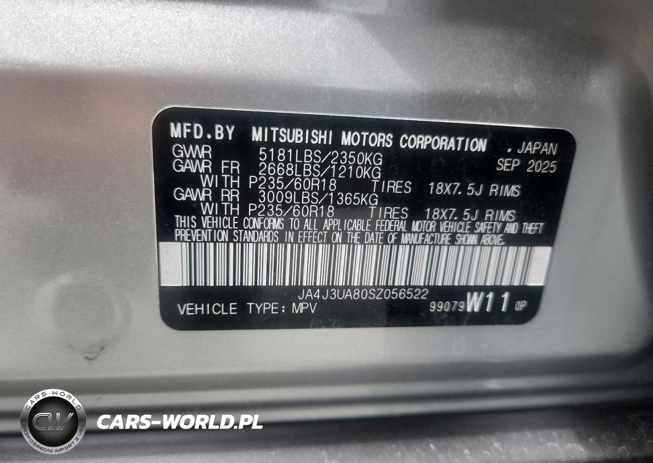 2025 Mitsubishi Outlander Es VIN:JA4J3UA80SZ056522 - 13