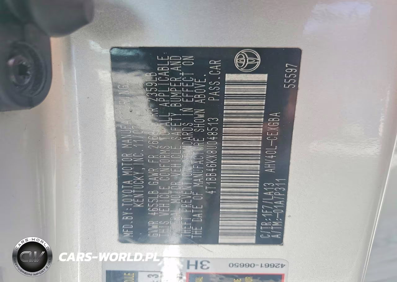 2008 Toyota Camry Hybrid VIN:4T1BB46KX8U048513 - 12