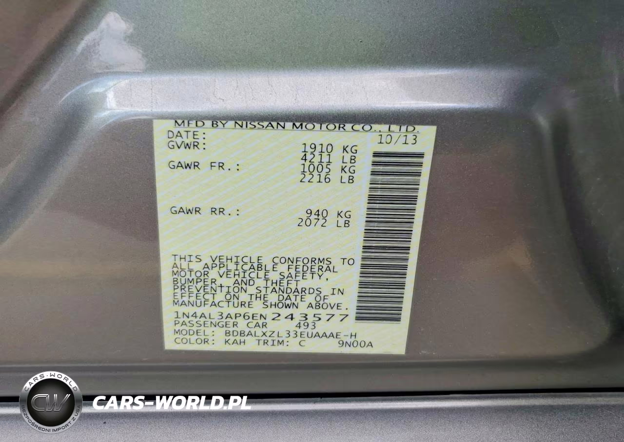 2014 Nissan Altima 2.5 Sl VIN:1N4AL3AP6EN243577 - 12