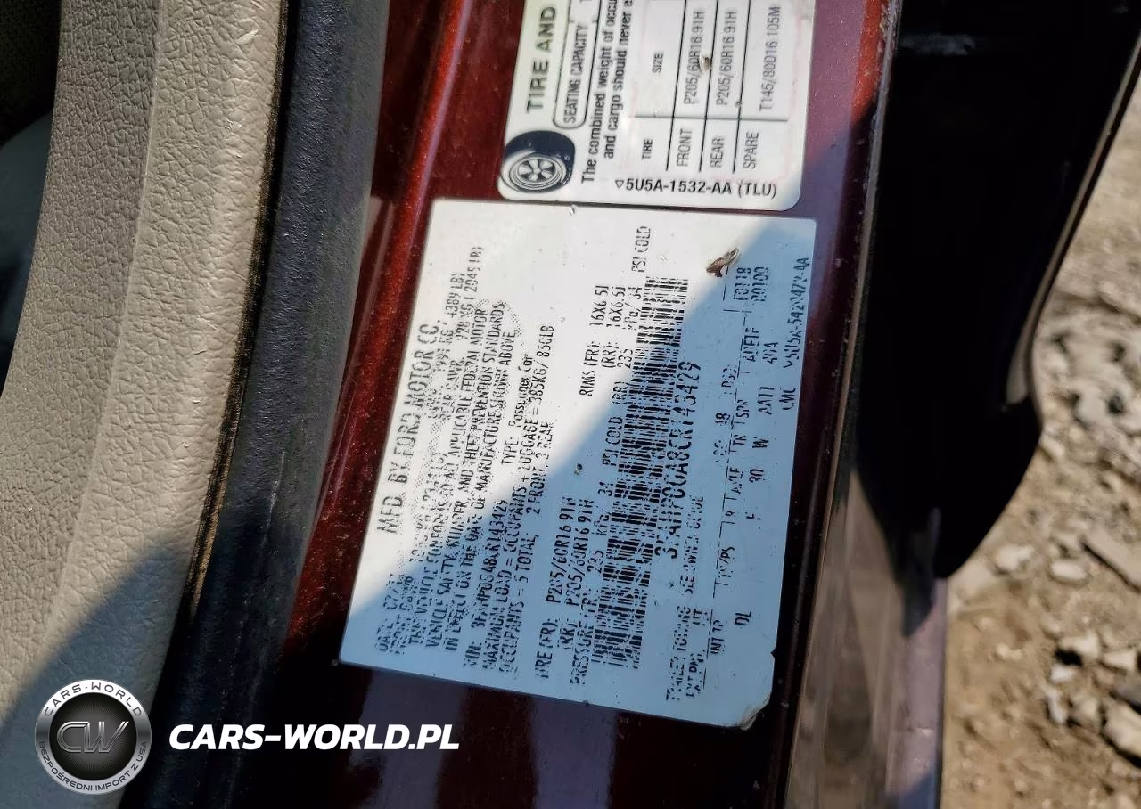 2012 Ford Fusion S VIN:3FAHP0GA8CR143429 - 12