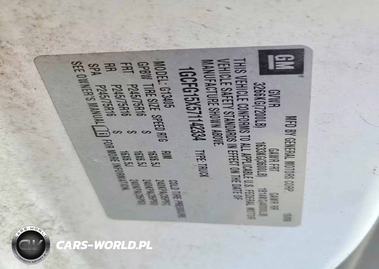 2007 Chevrolet Express G1500 VIN:1GCFG15X571142334 - 13