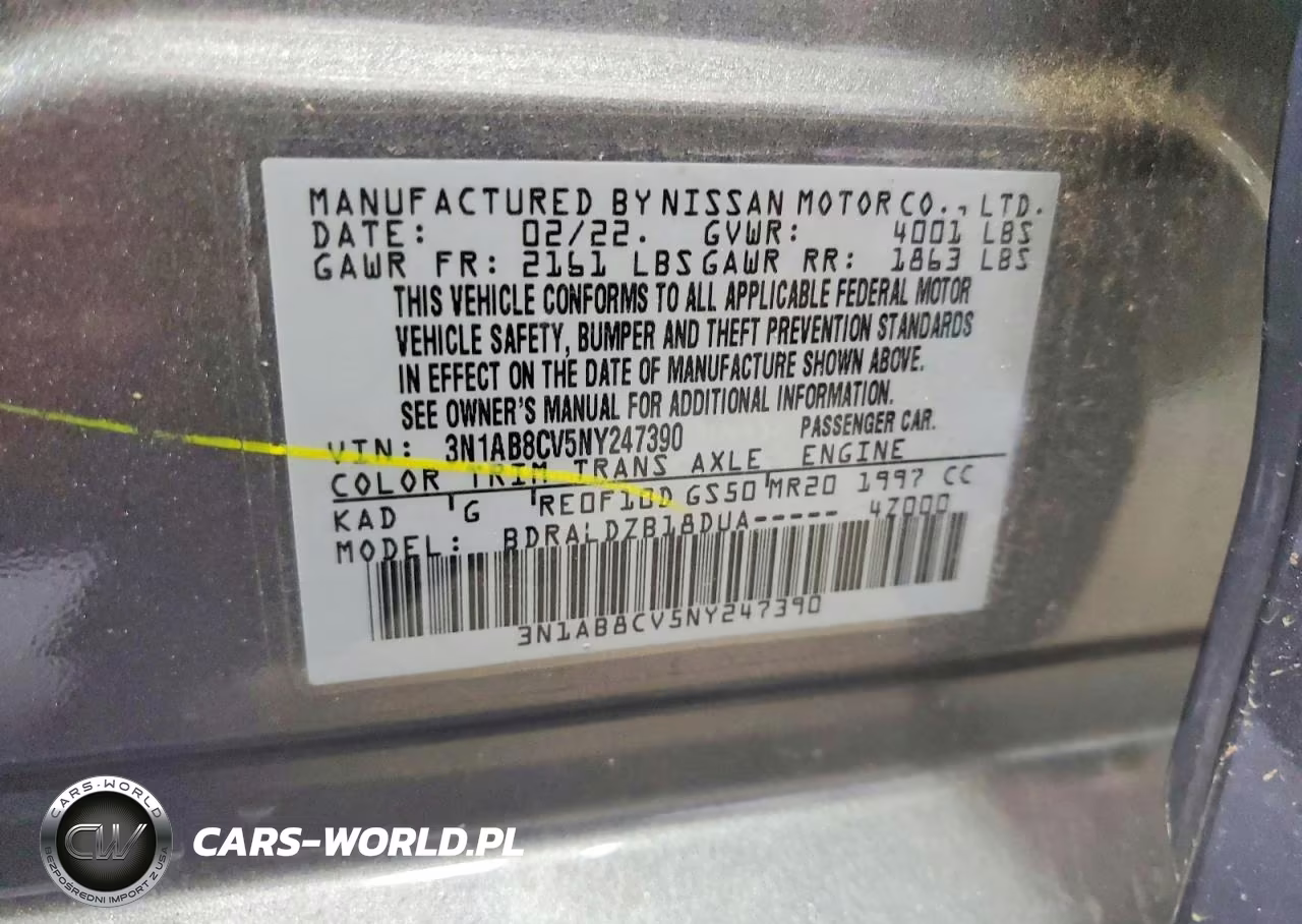 2022 Nissan Sentra Sv VIN:3N1AB8CV5NY247390 - 12