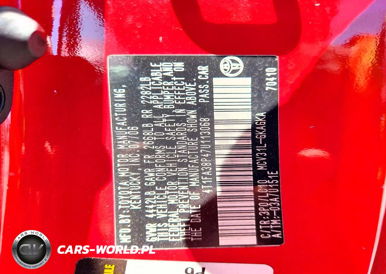 2007 Toyota Camry Solara Sle V6 VIN:4T1FA38P47U113068 - 12