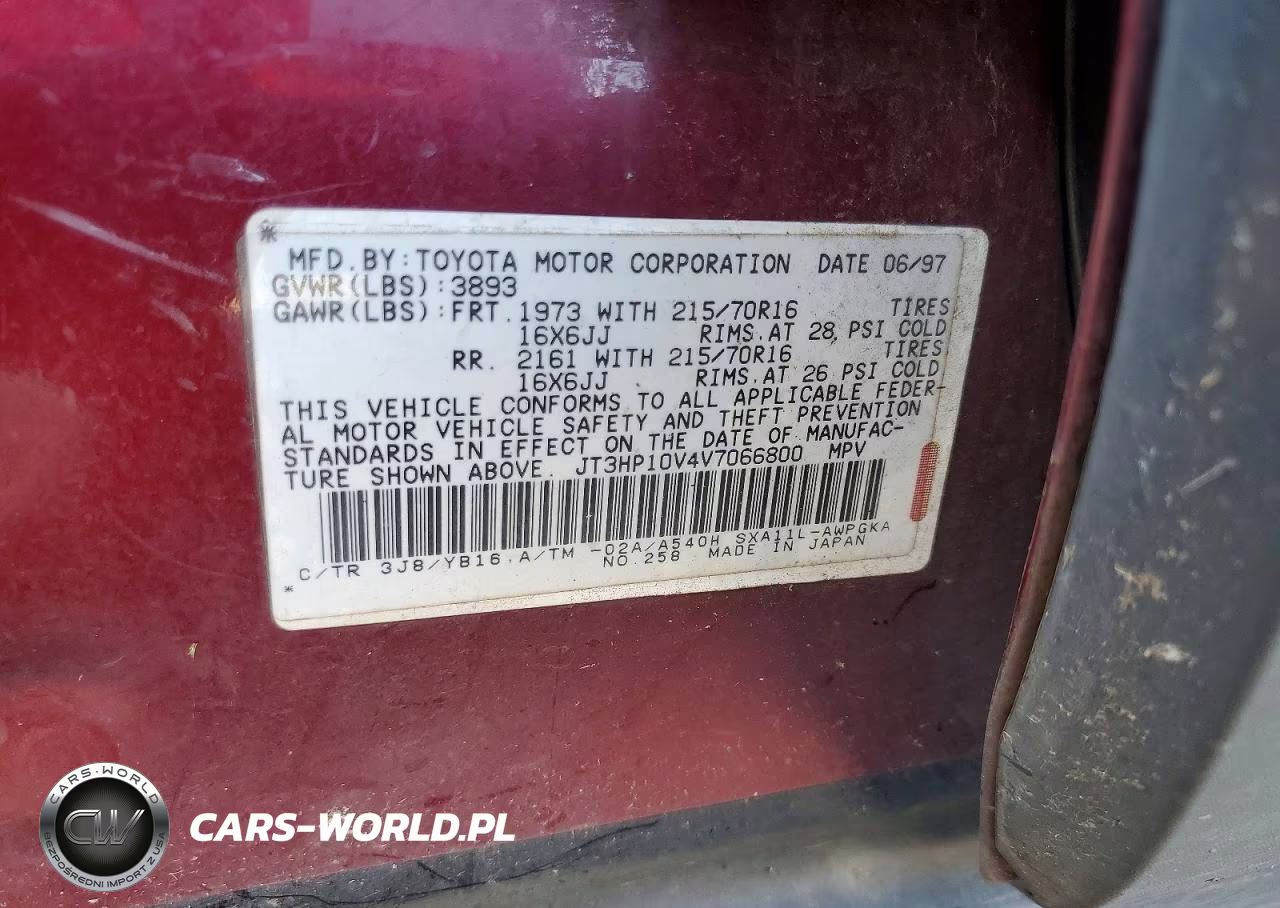 1997 Toyota Rav4 Base VIN:JT3HP10V4V7066800 - 13