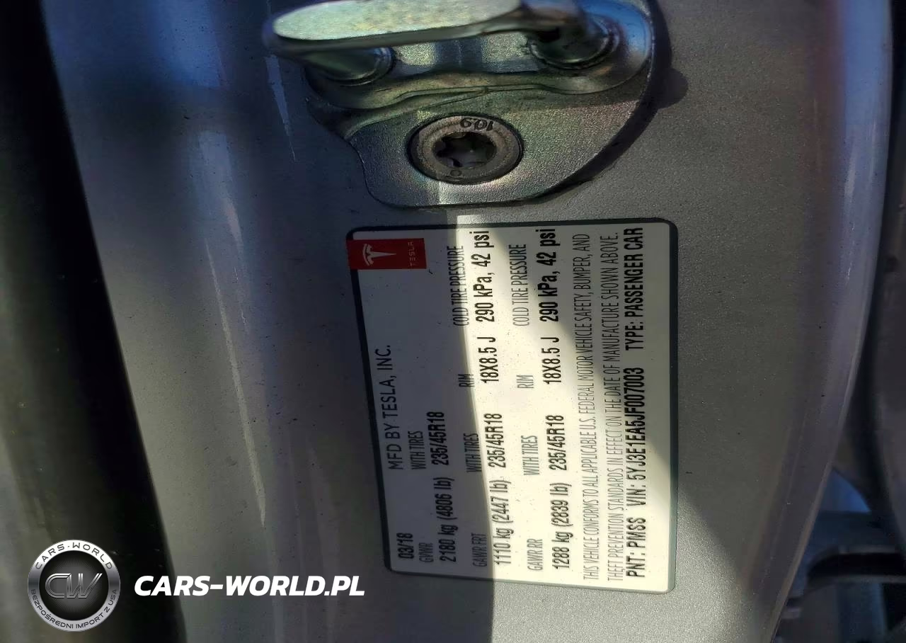 2018 Tesla Model 3 VIN:5YJ3E1EA5JF007003 - 12