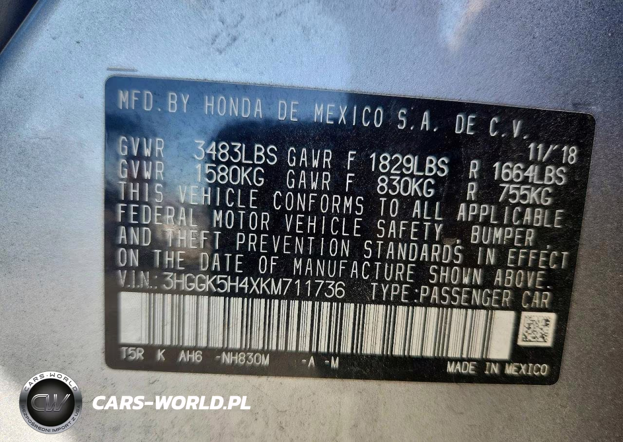 2019 Honda Fit Lx VIN:3HGGK5H4XKM711736 - 13