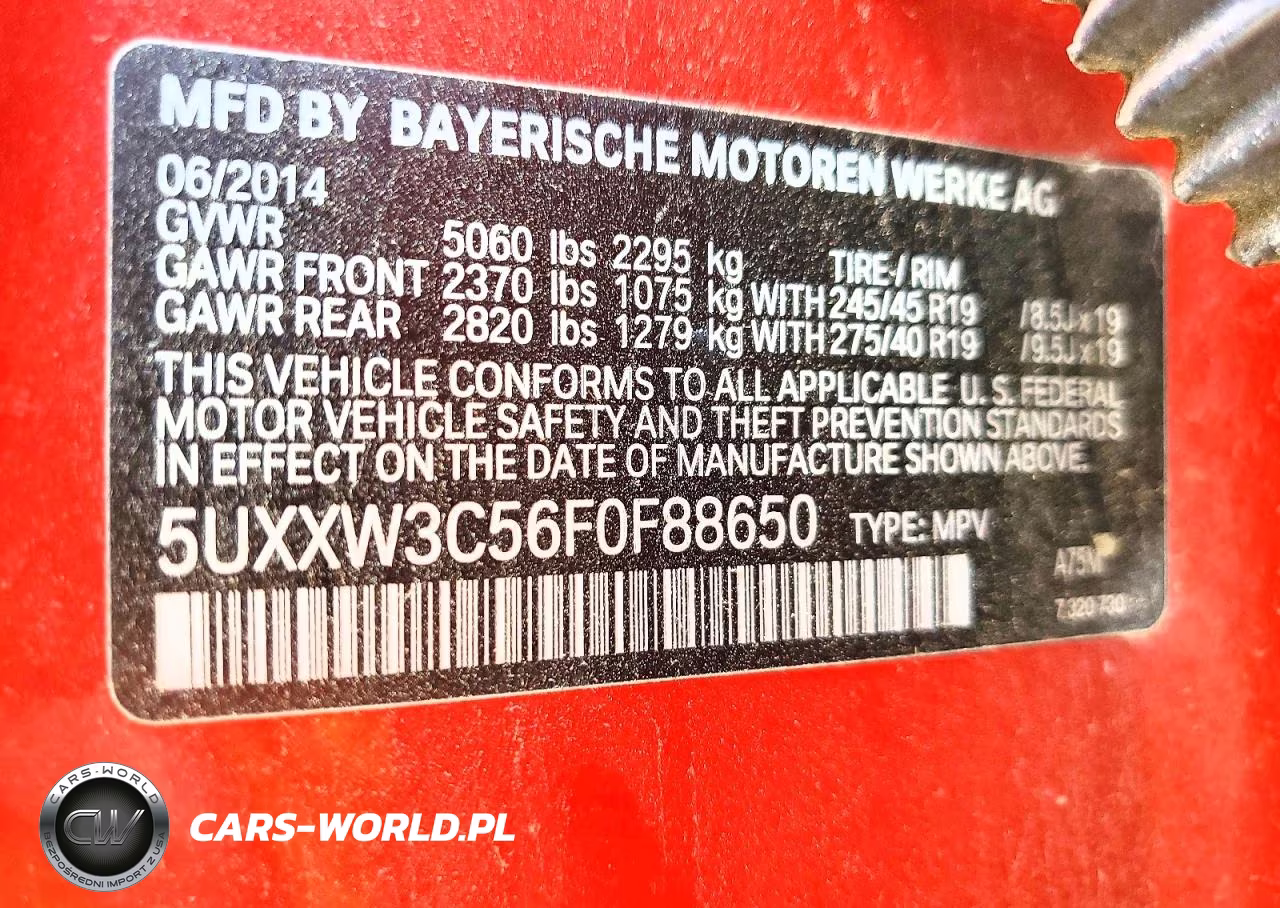 2015 BMW X4 xDrive28I VIN:5UXXW3C56F0F88650 - 13