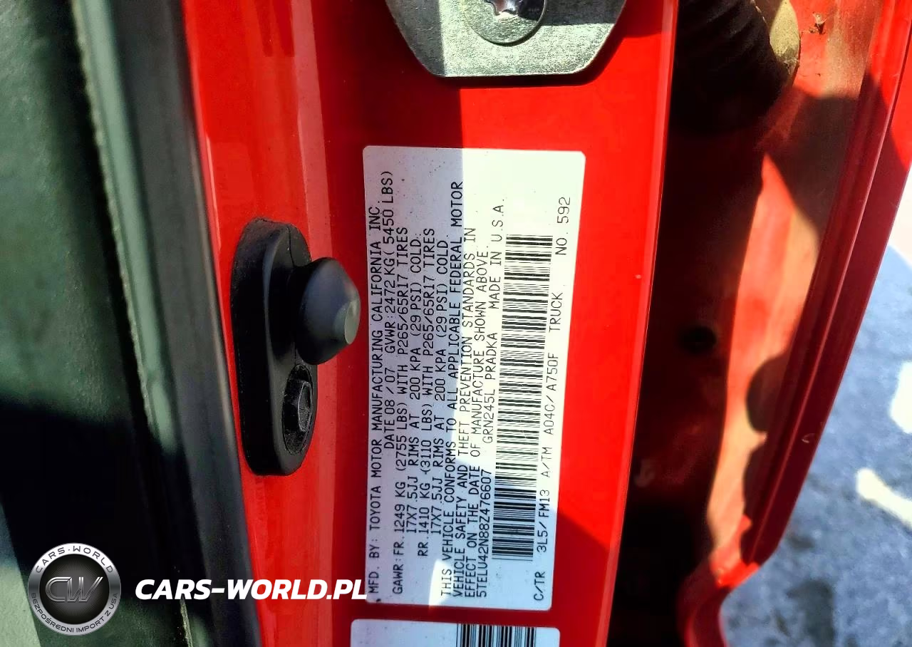 2008 Toyota Tacoma Double Cab VIN:5TELU42N88Z476607 - 12