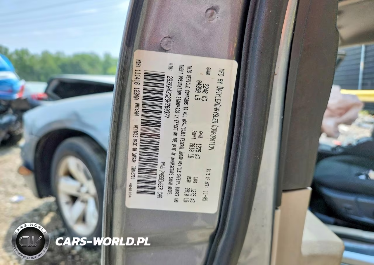 2006 Dodge Charger Se-Sxt VIN:2B3KA43G26H260377 - 12
