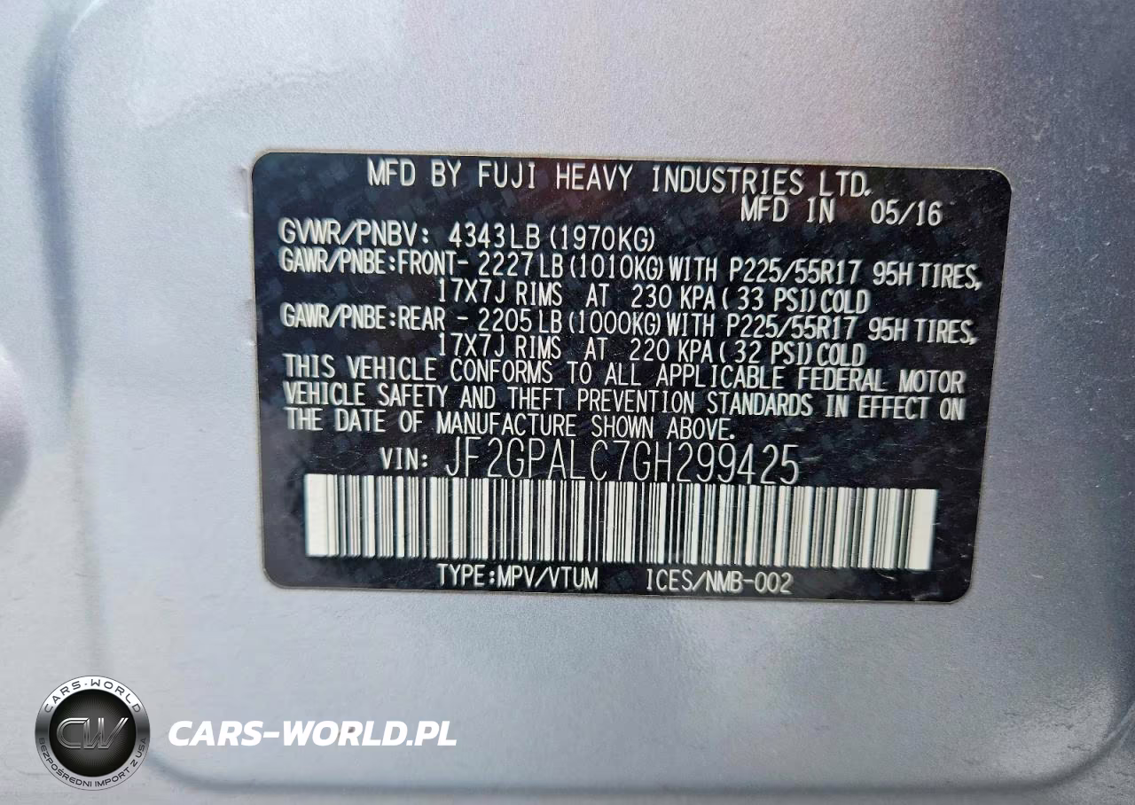 2016 Subaru Crosstrek Limited VIN:JF2GPALC7GH299425 - 13