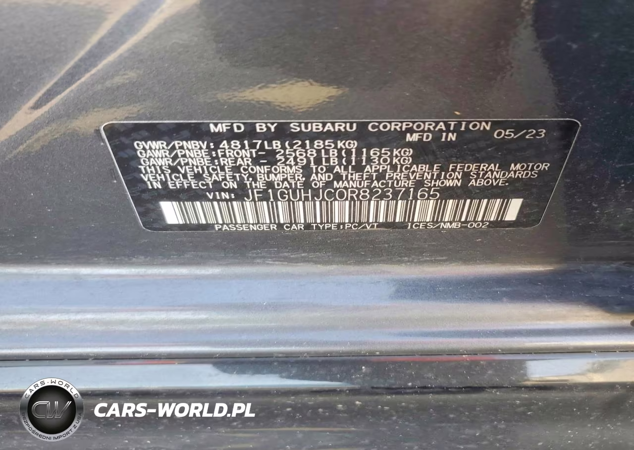2024 Subaru Impreza Rs VIN:JF1GUHJC0R8237165 - 12