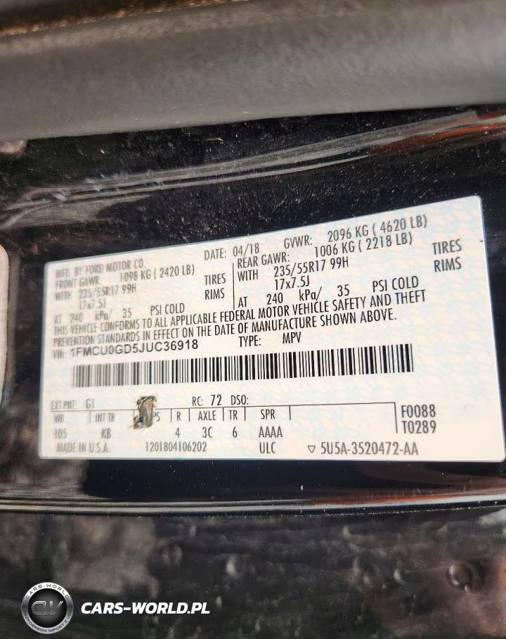 2018 Ford Escape Se VIN:1FMCU0GD5JUC36918 - 14
