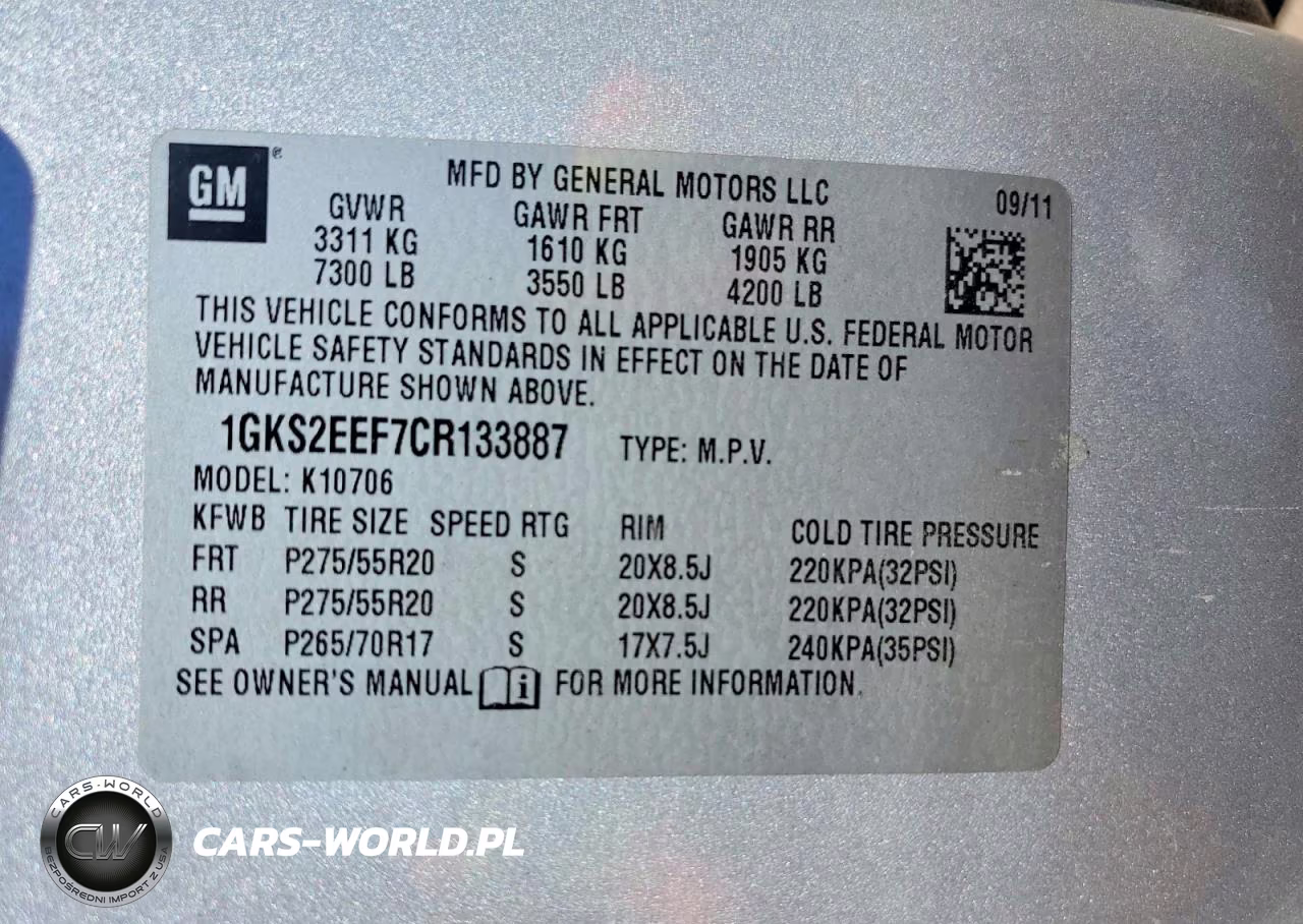 2012 GMC Yukon Denali VIN:1GKS2EEF7CR133887 - 13