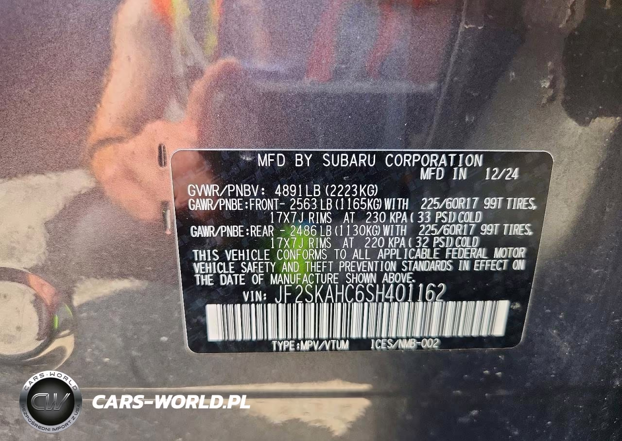 2025 Subaru Forester Wilderness VIN:JF2SKAHC6SH401162 - 14