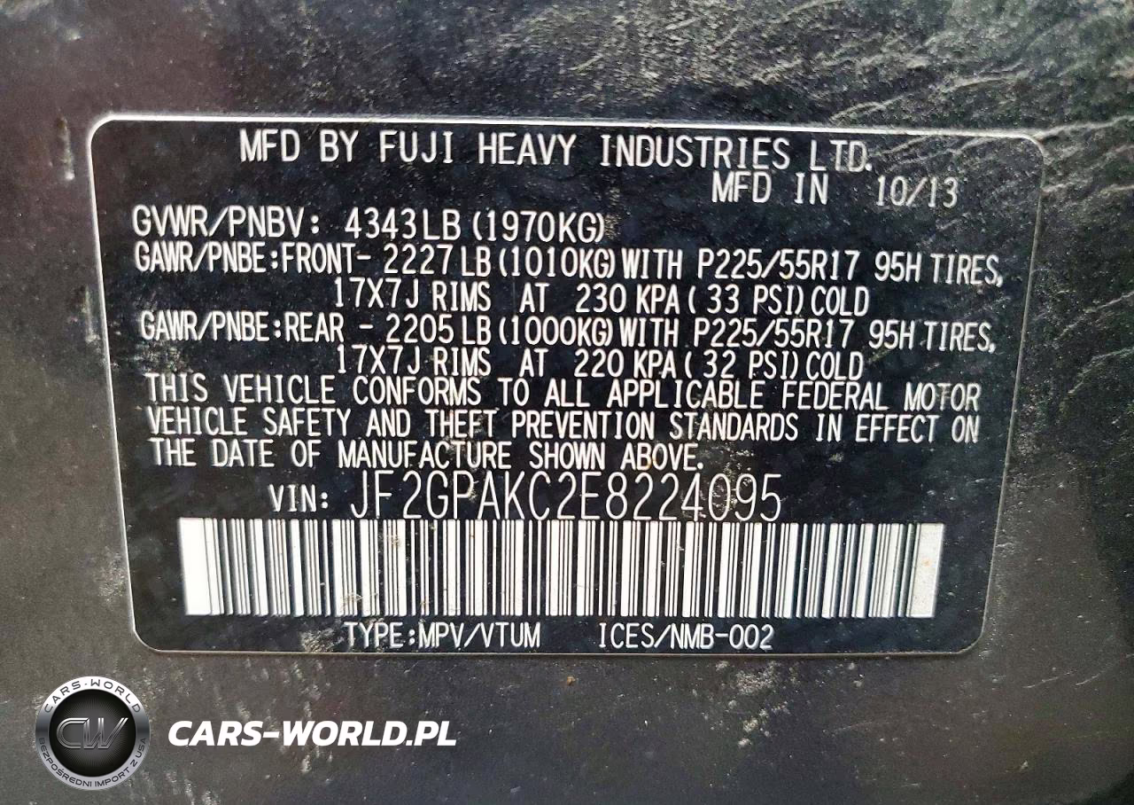 2014 Subaru Xv Crosstrek 2.0 Limited VIN:JF2GPAKC2E8224095 - 12