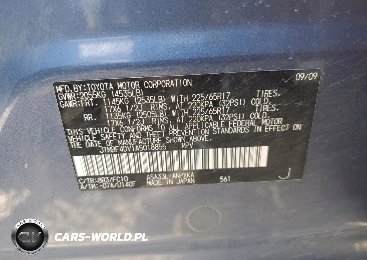 2010 Toyota Rav4 VIN:JTMBF4DV1A5018855 - 12