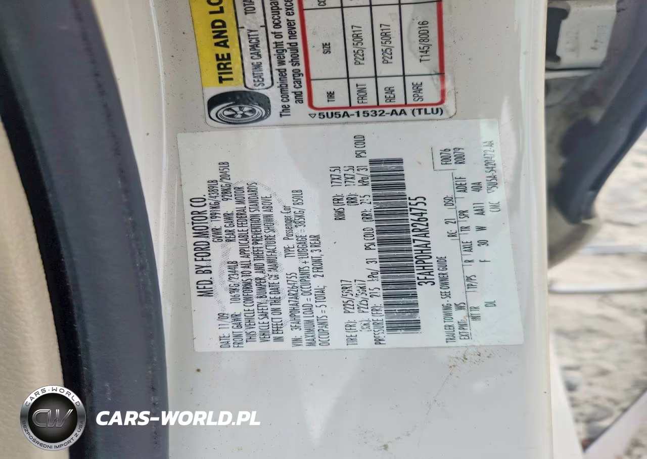 2010 Ford Fusion Se VIN:3FAHP0HA7AR264755 - 12