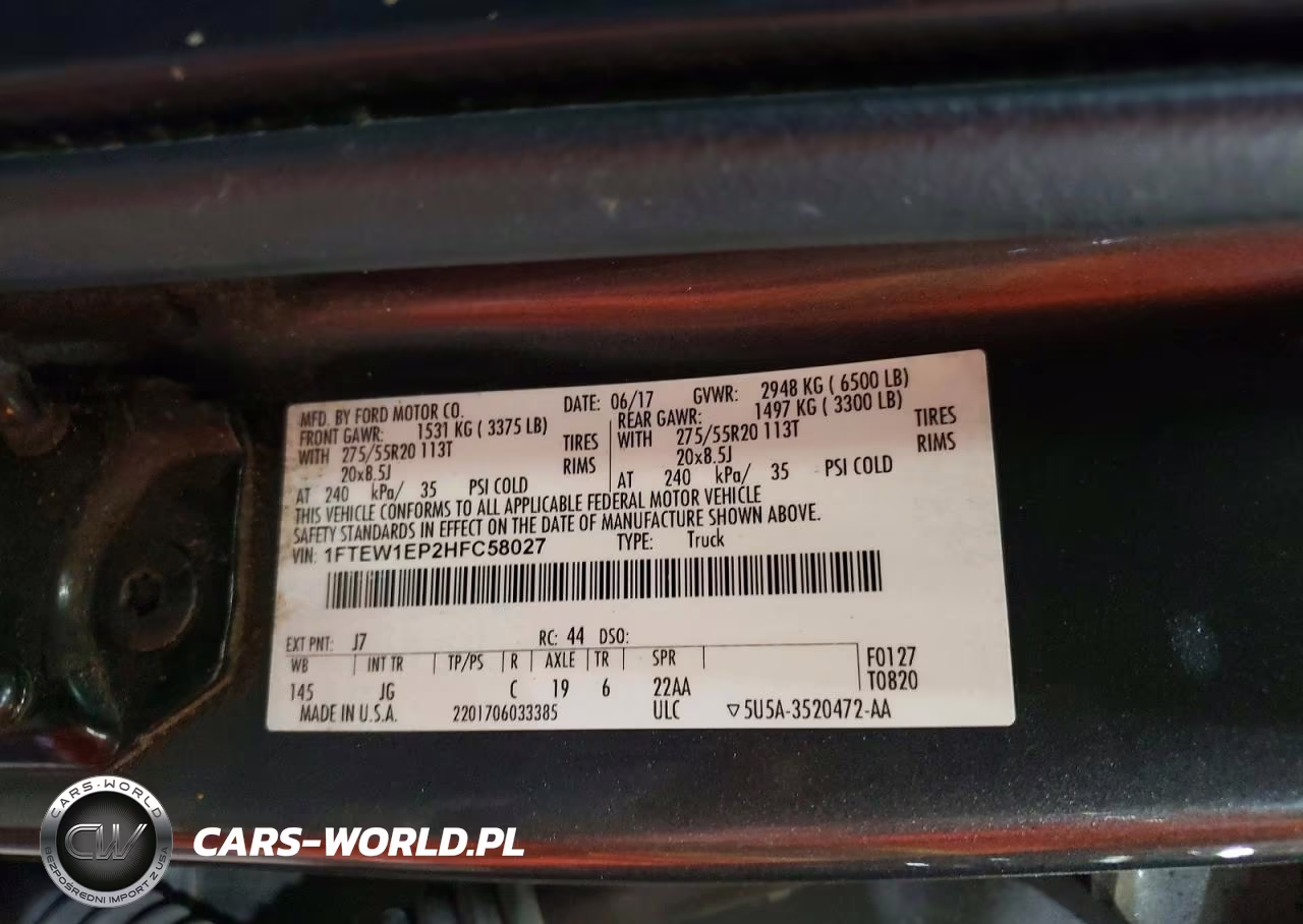 2017 Ford F150 Supercrew VIN:1FTEW1EP2HFC58027 - 12