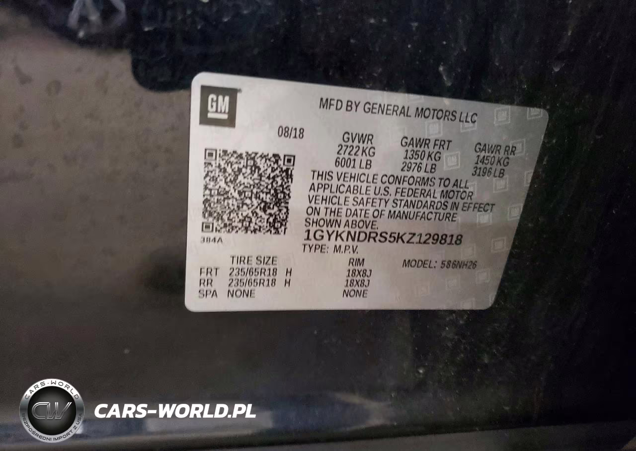 2019 Cadillac Xt5 Luxury VIN:1GYKNDRS5KZ129818 - 13