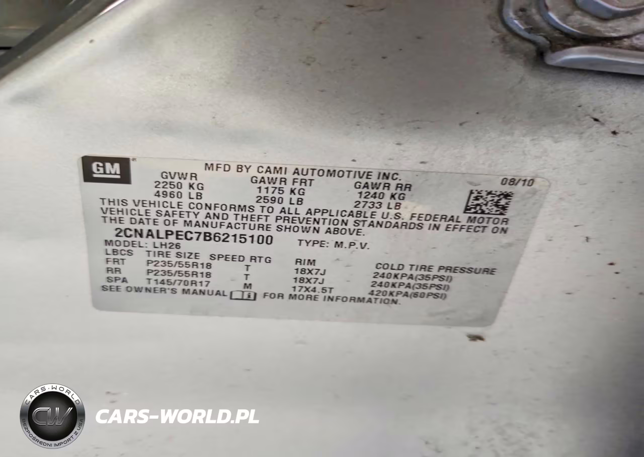 2011 Chevrolet Equinox Lt VIN:2CNALPEC7B6215100 - 13