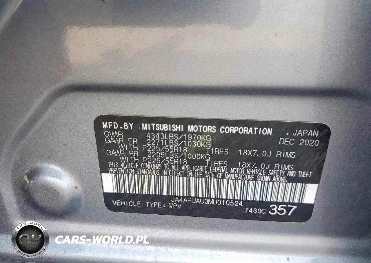 2021 Mitsubishi Outlander Sport Es VIN:JA4APUAU3MU010524 - 12