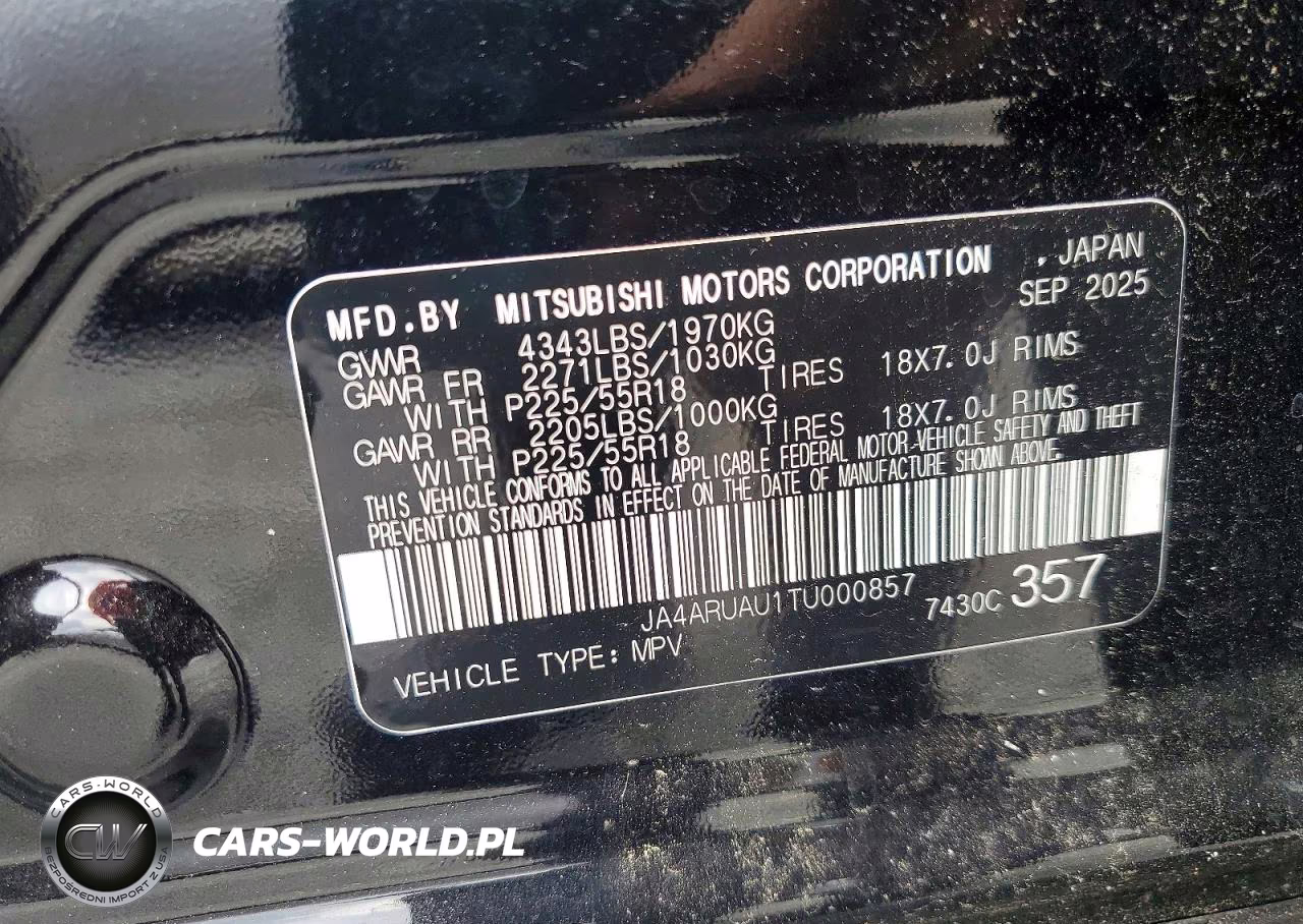 2026 Mitsubishi Outlander Sport S-Se VIN:JA4ARUAU1TU000857 - 13