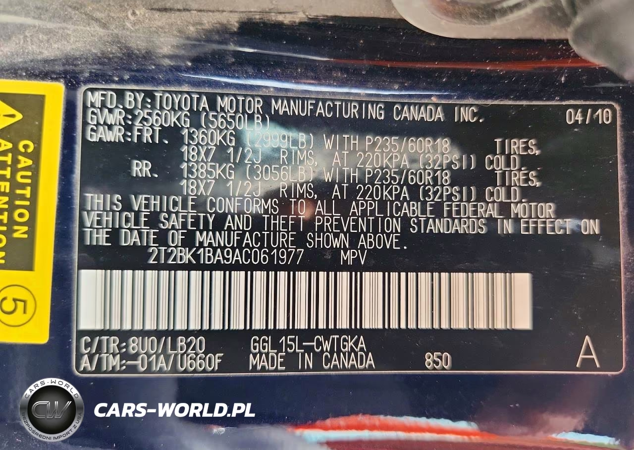 2010 Lexus Rx 350 VIN:2T2BK1BA9AC061977 - 13