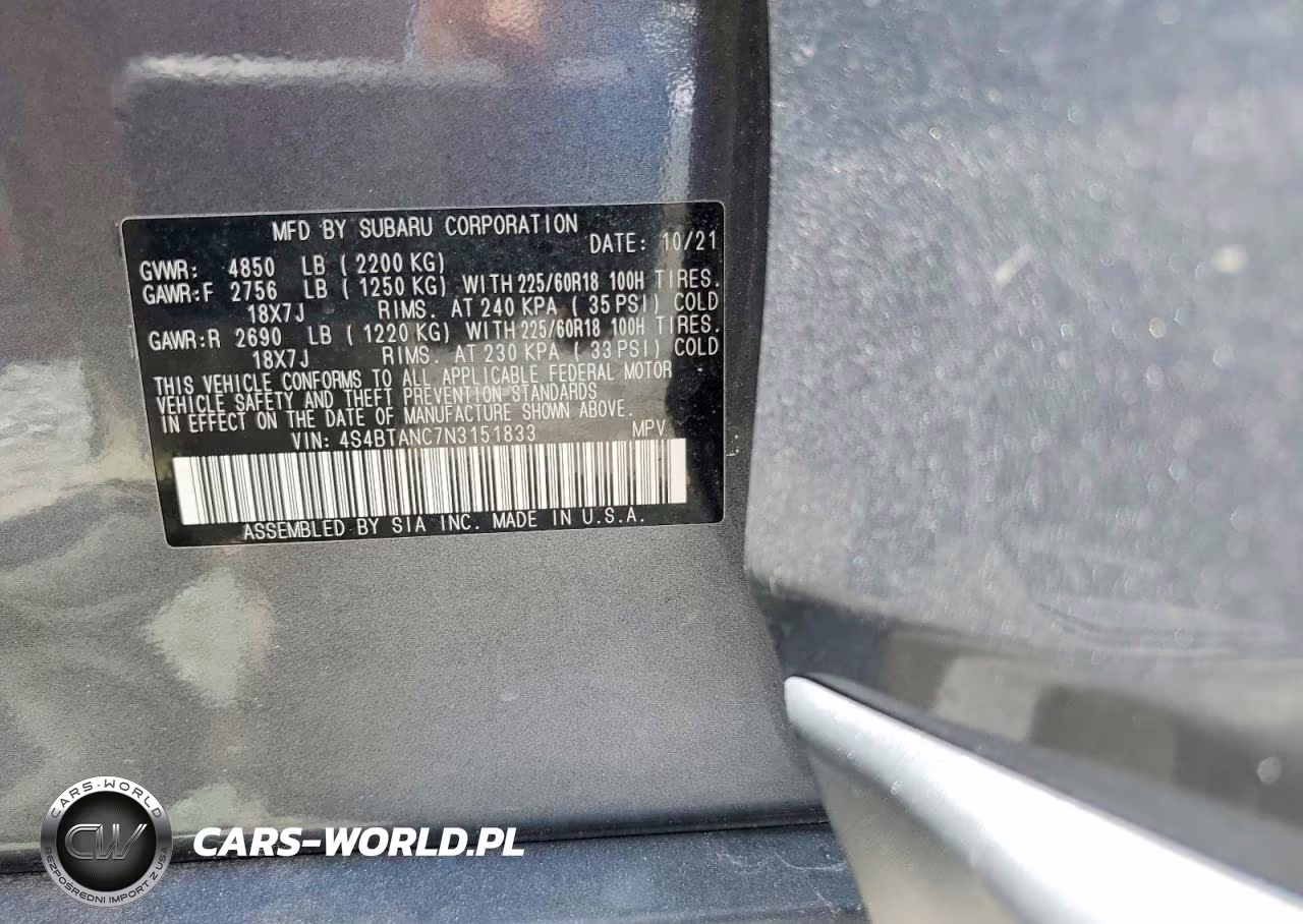 2022 Subaru Outback Limited VIN:4S4BTANC7N3151833 - 13