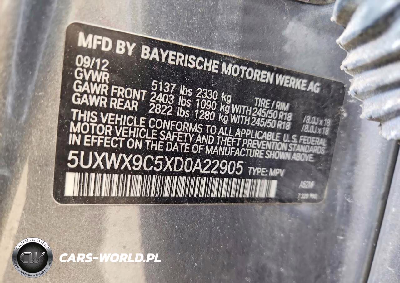 2013 BMW X3 xDrive28I VIN:5UXWX9C5XD0A22905 - 13