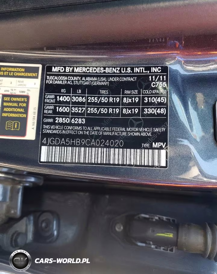 2012 Mercedes-Benz Ml 350 4Matic VIN:4JGDA5HB9CA024020 - 13