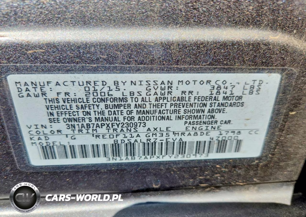 2015 Nissan Sentra Sr VIN:3N1AB7APXFY230973 - 13