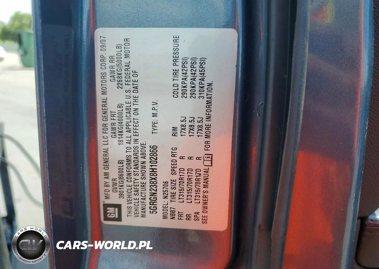 2008 Hummer H2 VIN:5GRGN238X8H102866 - 14