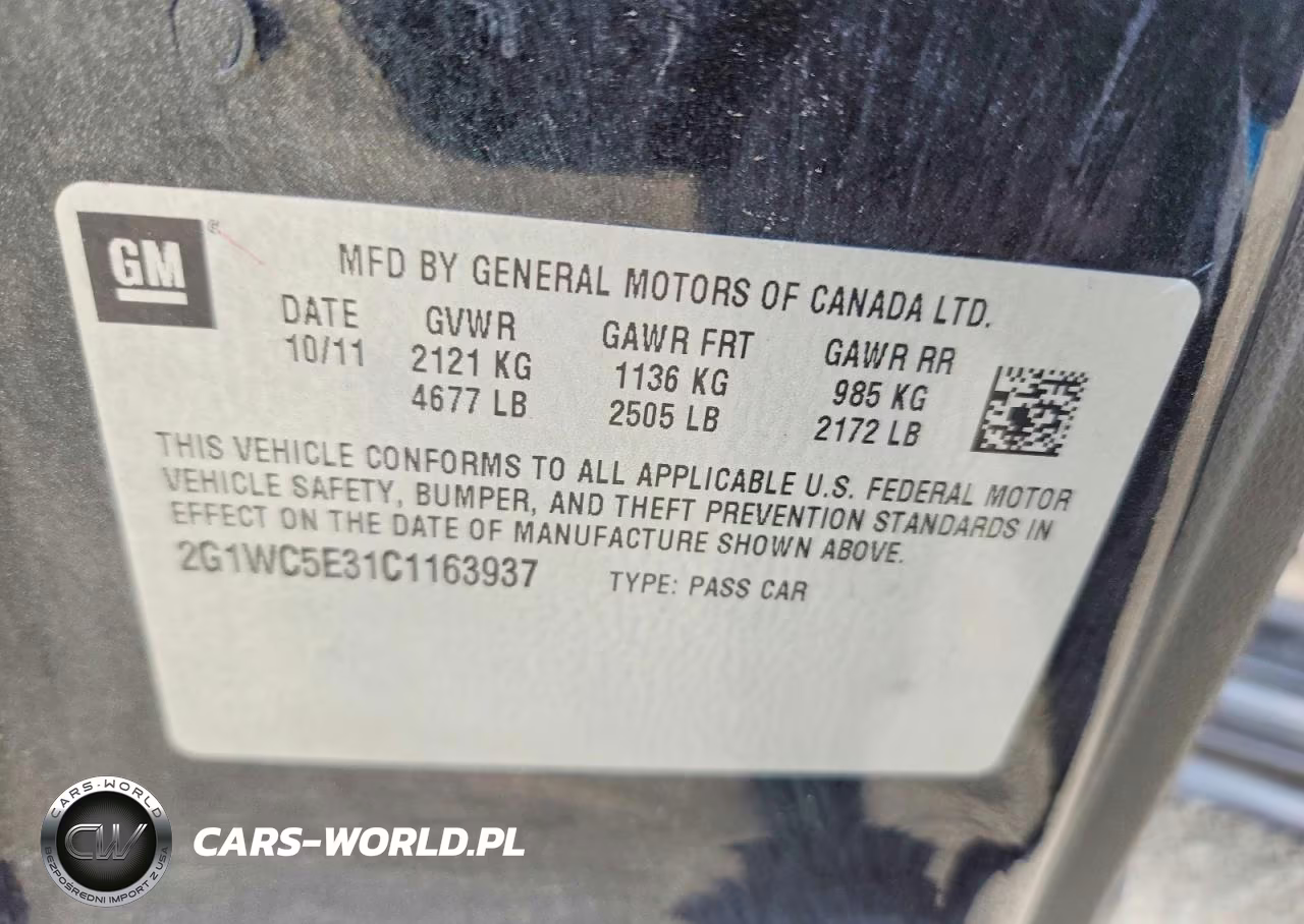 2012 Chevrolet Impala Ltz VIN:2G1WC5E31C1163937 - 12