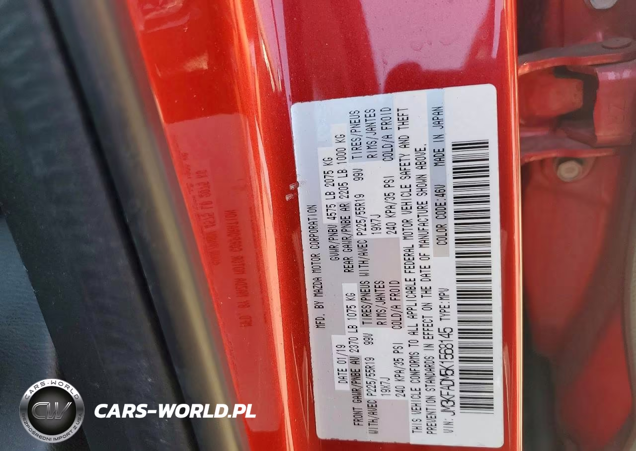 2019 Mazda Cx-5 Grand Touring VIN:JM3KFADM5K1568145 - 13