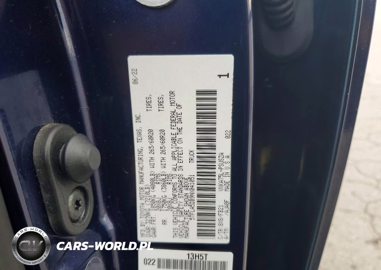 2022 Toyota Tundra Crewmax Sr VIN:5TFLA5DB9NX041051 - 12