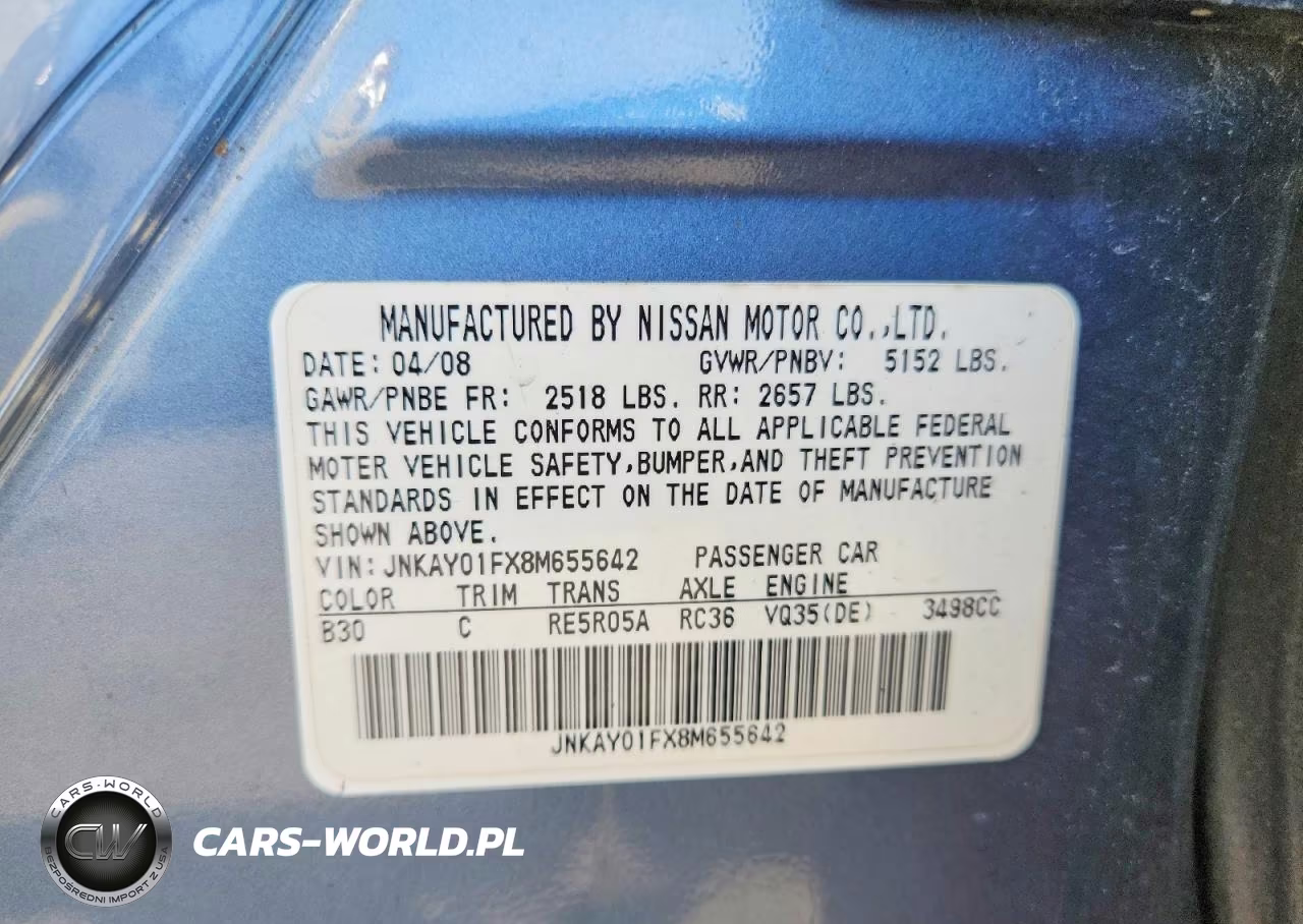 2008 Infiniti M35 X VIN:JNKAY01FX8M655642 - 12