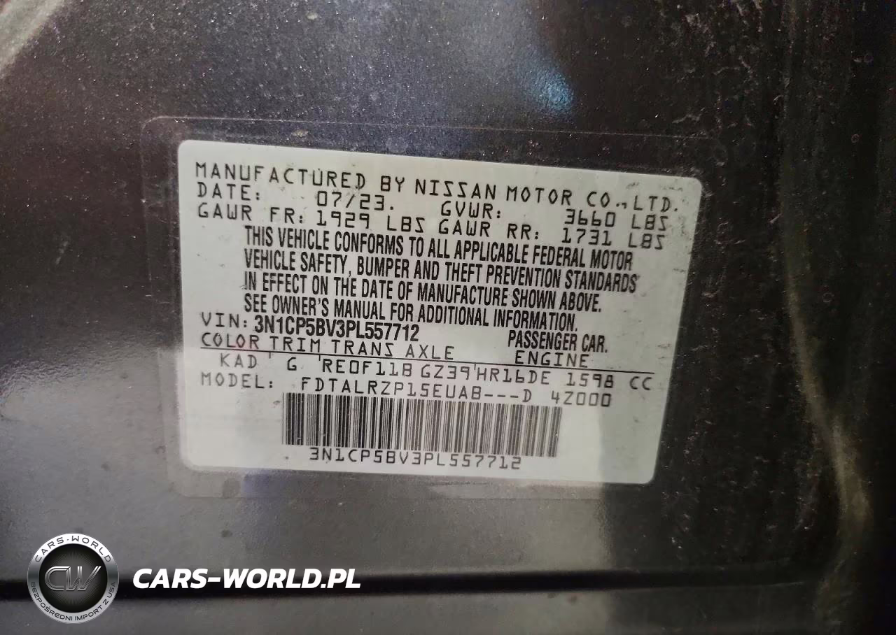 2023 Nissan Kicks S VIN:3N1CP5BV3PL557712 - 13