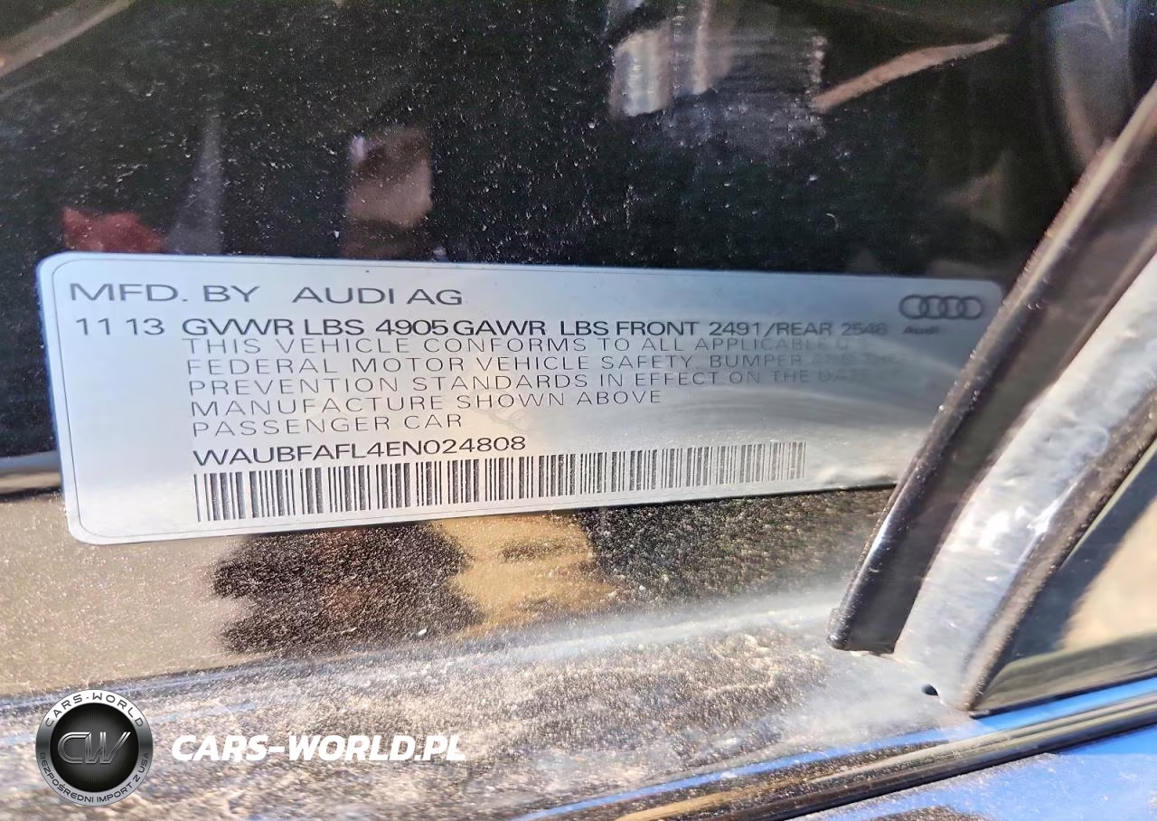2014 Audi A4 Premium VIN:WAUBFAFL4EN024808 - 12