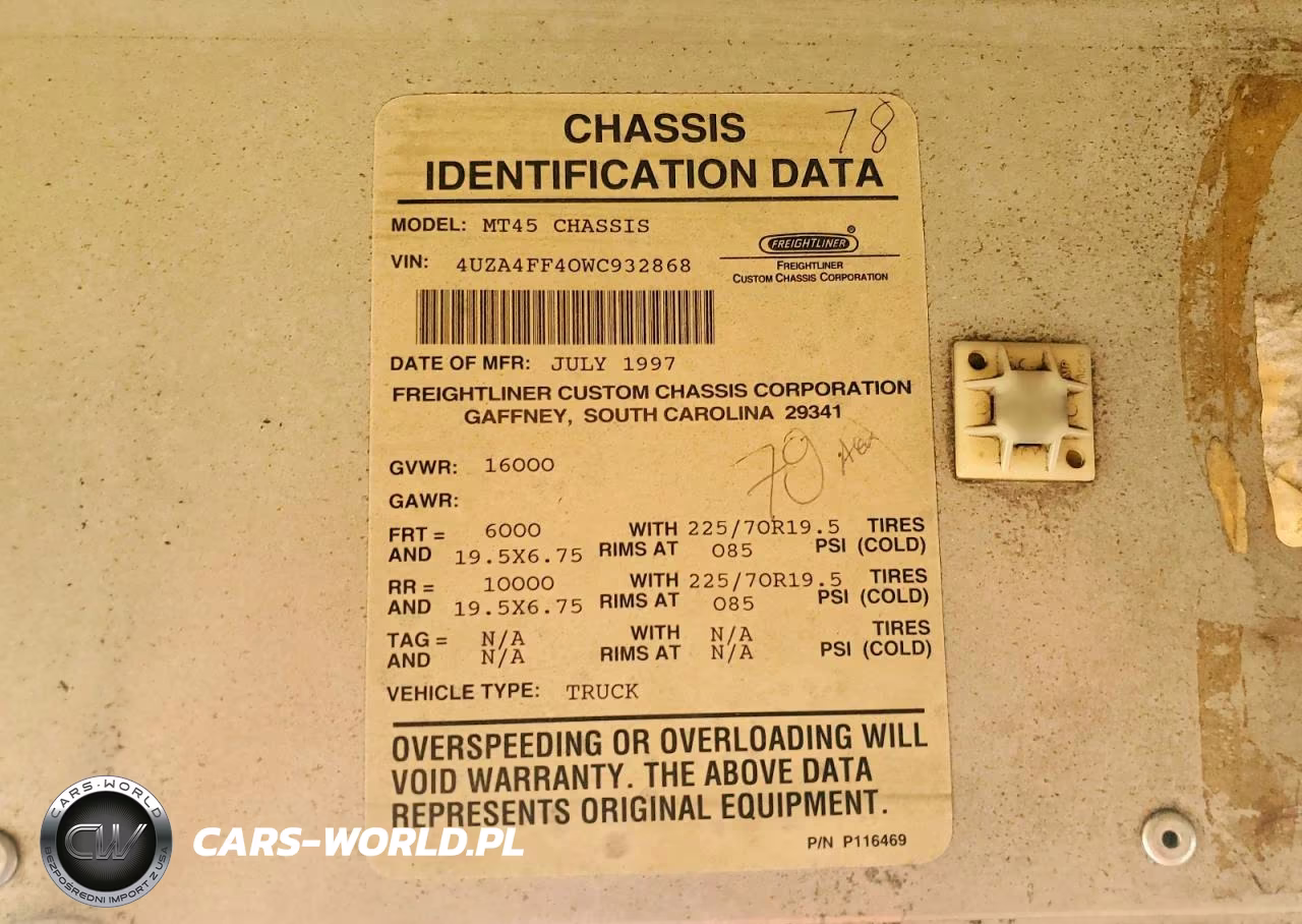 1998 Freightliner Chassis M Line Walk-In Van VIN:4UZA4FF40WC932868 - 13
