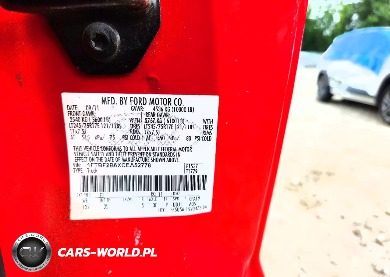 2012 Ford F250 Super Duty VIN:1FTBF2B6XCEA52778 - 12
