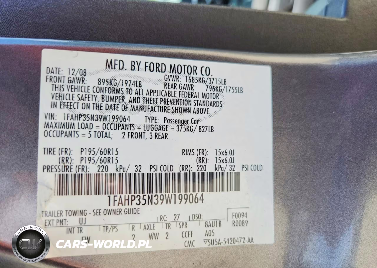 2009 Ford Focus Se VIN:1FAHP35N39W199064 - 12