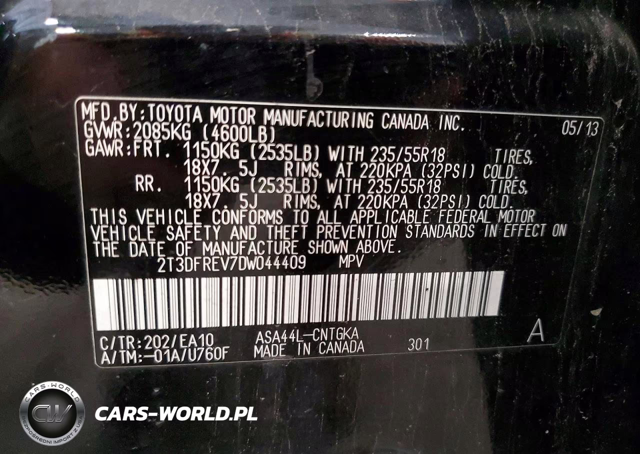 2013 Toyota Rav4 Limited VIN:2T3DFREV7DW044409 - 14