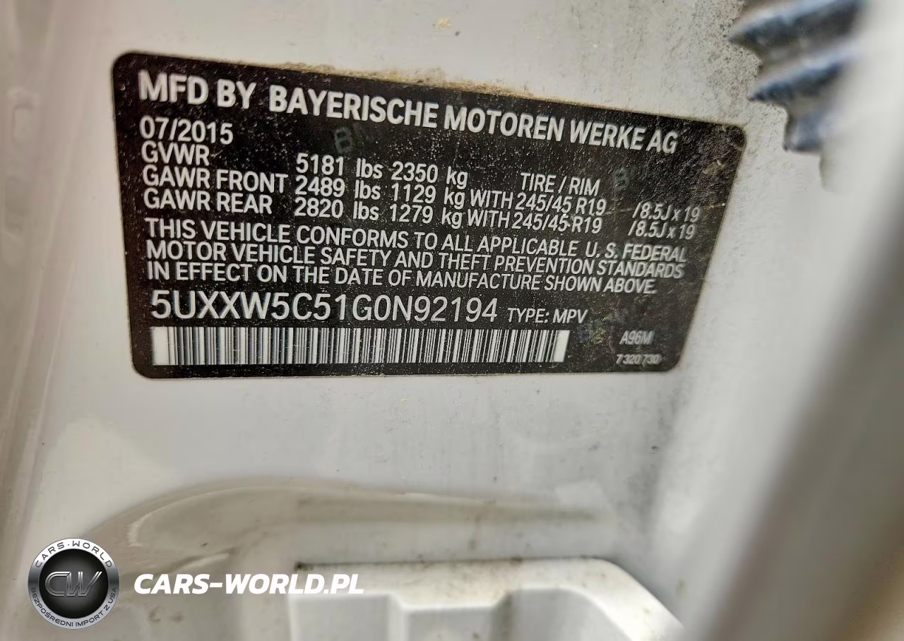 2016 BMW X4 xDrive35I VIN:5UXXW5C51G0N92194 - 13