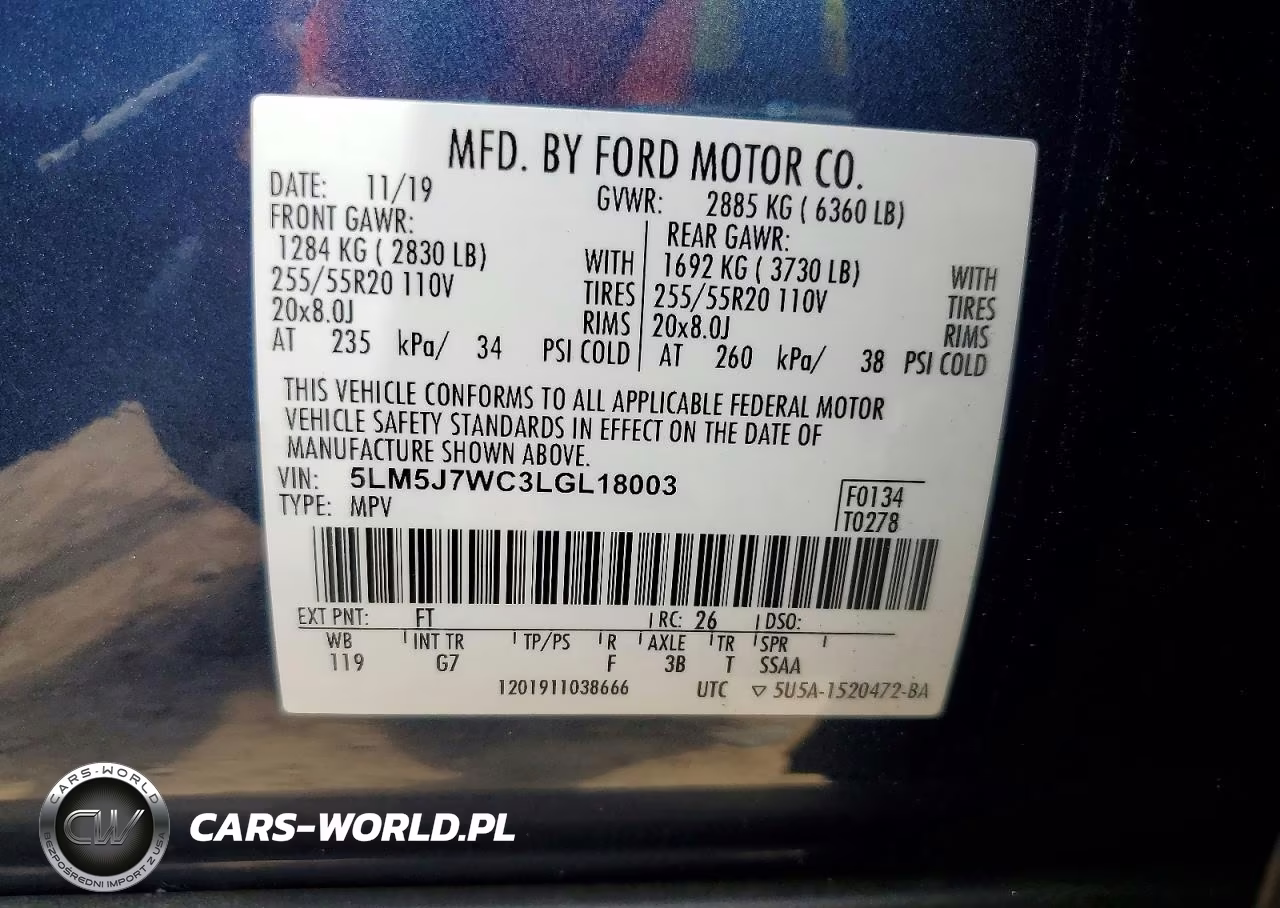 2020 Lincoln Aviator Reserve VIN:5LM5J7WC3LGL18003 - 13