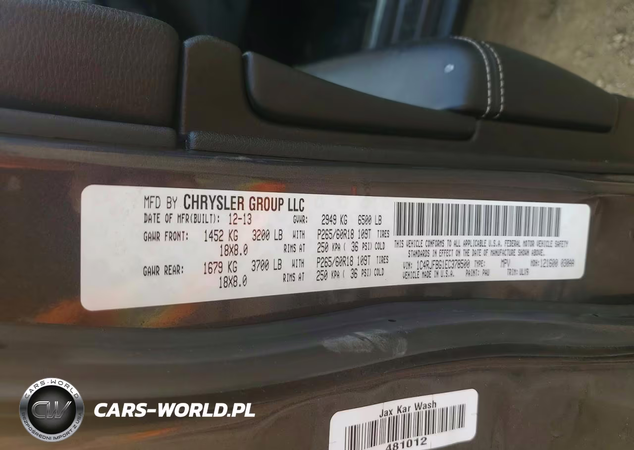 2014 Jeep Grand Cherokee Limited VIN:1C4RJFBG1EC378500 - 13